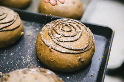 Close-up of bread on table