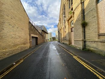 View along, upper park gate, as it leads to, barkerend road in, little germany, bradford, uk