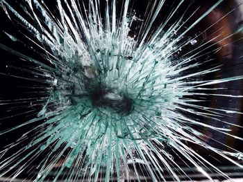 Close-up of cracked glass