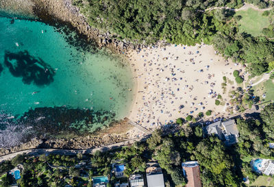 High angle view of swimming pool