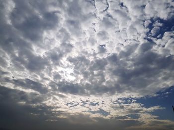 Low angle view of clouds in sky