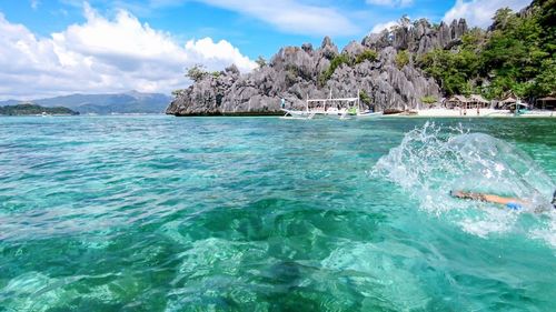 Scenic view of sea against sky