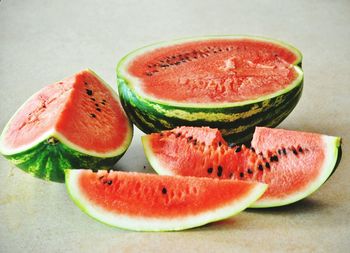 Close-up of fruits in plate