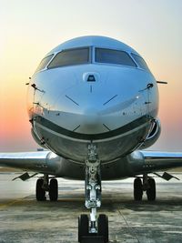 View of train at sunset