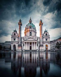 Cathedral against cloudy sky