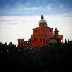 Exterior of temple against sky