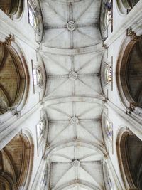 Low angle view of ornate ceiling in historic building