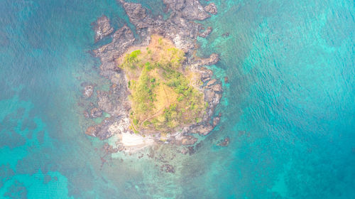 High angle view of swimming pool