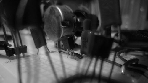 Close-up of old machine part