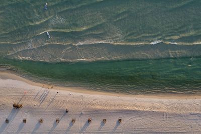 High angle view of beach