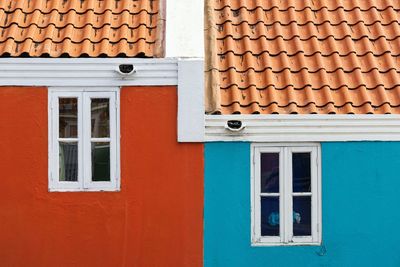 Low angle view of window on building