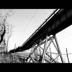 Low angle view of bridge against sky