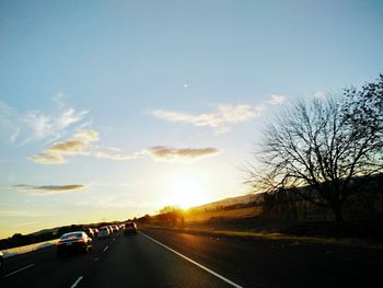 Country road at sunset