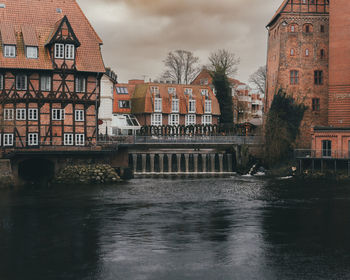 Bridge over river in city