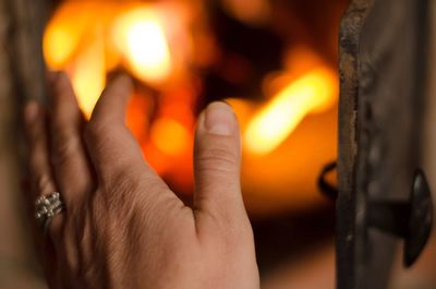 Close-up of hand holding hands