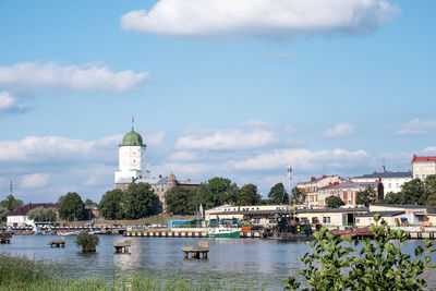 Vyborg, leningrad region, russia. - august 27, 2022. view of the medieval knight's castle 