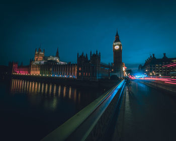 Illuminated city at night