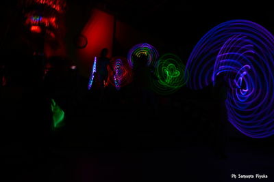 Light painting at night