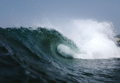 Wave splashing on the shore of a beach in tenerife