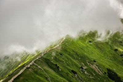 Scenic view of land against sky