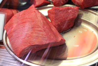 Close-up of meat in plate