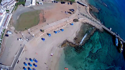 High angle view of swimming pool