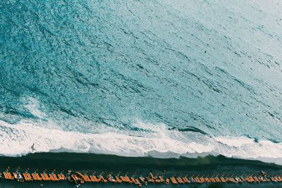 High angle view of beach