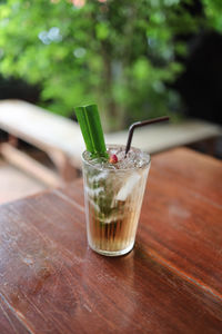 Close-up of drink on table