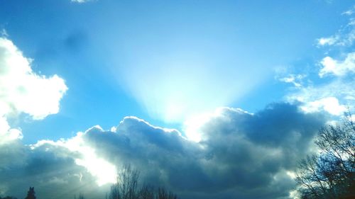 Low angle view of cloudy sky