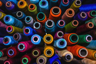 Colorful sewing thread overlock