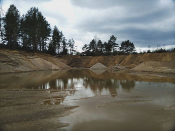 Sand mining.  landscape