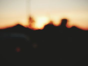 Silhouette trees at sunset