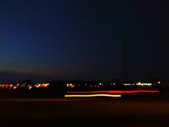 Light trails at night