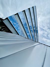 Low angle view of modern building against sky