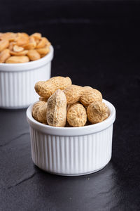 Close-up of cookies in plate on table