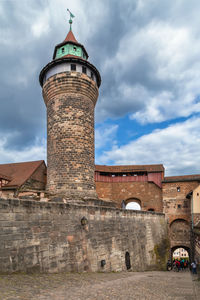 Low angle view of historic building against sky