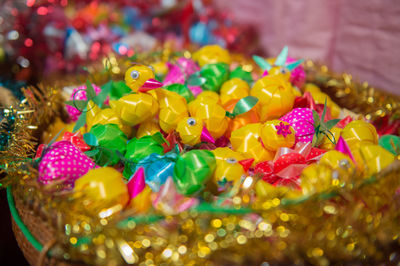 Close-up of multi colored candies