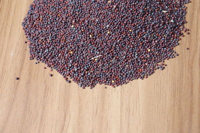 High angle view of bread on table