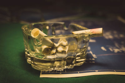 Close-up of drink on table