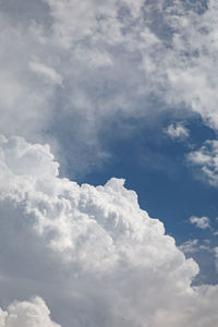 Low angle view of clouds in sky