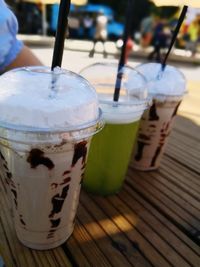 Close-up of drink on table