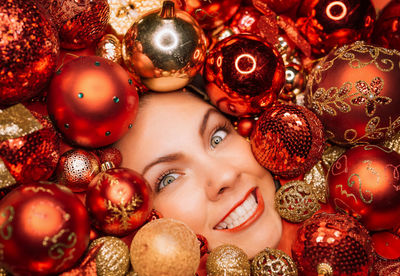 Close-up of christmas decorations