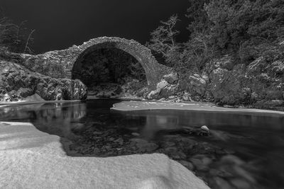 Scenic view of river by trees against sky