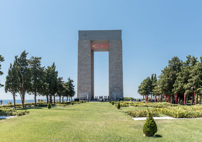 View of monument against clear sky