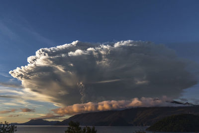 Low angle view of mountain against sky