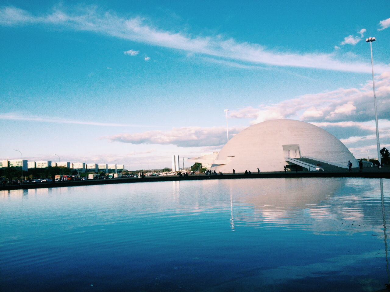 architecture, cloud - sky, sky, built structure, building exterior, blue, water, outdoors, dome, city, no people, astronomy, day