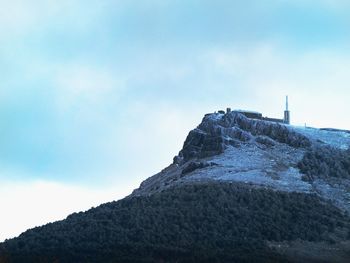 Low angle view of mountain against sky