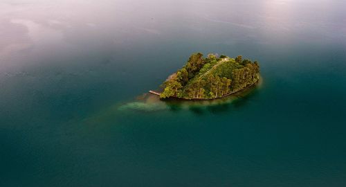 High angle view of sea