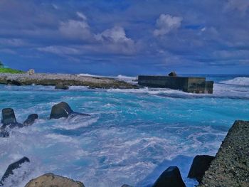 Scenic view of sea against sky