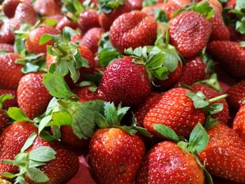 Full frame shot of strawberries